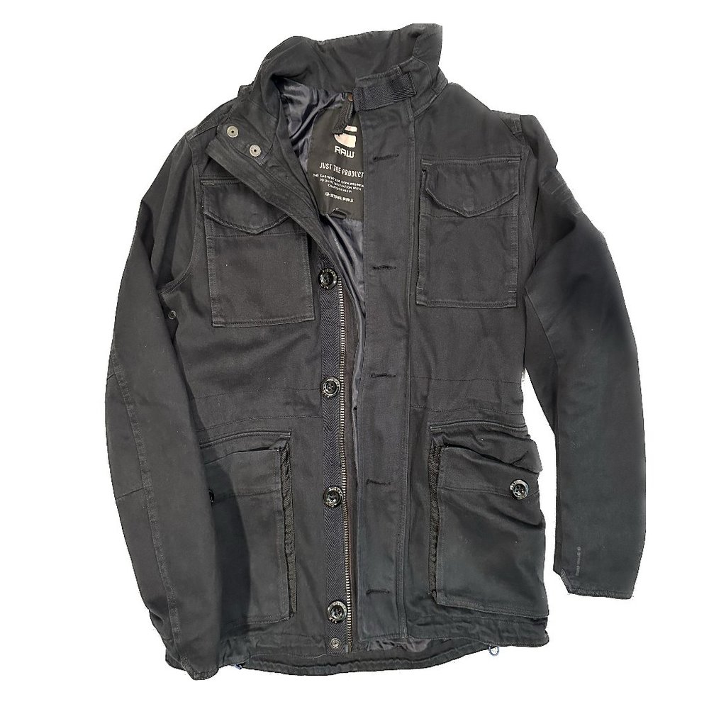 G-Star Raw Men's Washed Navy Field Jacket, Small